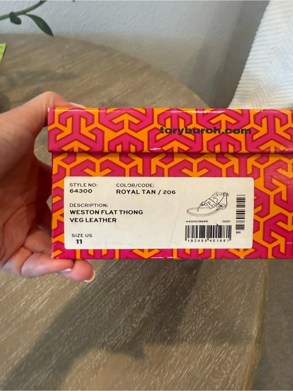 Tory Burch Brown Leather Logo T-Strap Sandals